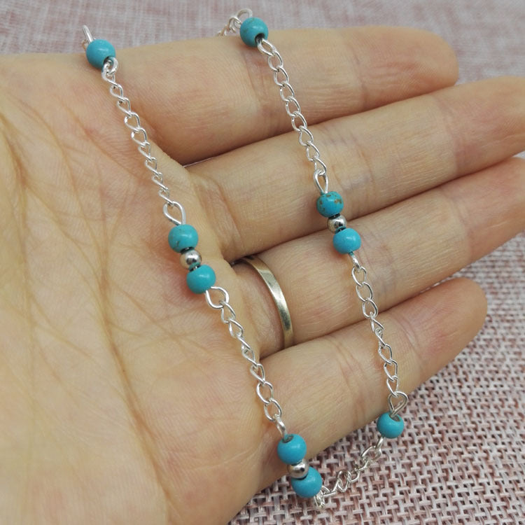 Street beat turquoise beads anklet