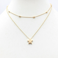 European cross-border jewelry Street simple fashionista Heart Pendant Necklace bronze multi clavicle