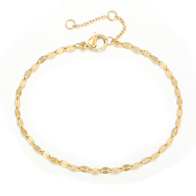 14k Gold Chain Bracelet Women's 316L Titanium Steel Bracelet