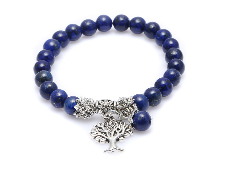Yoga Lapis Lazuli Tree Of Life Bracelet