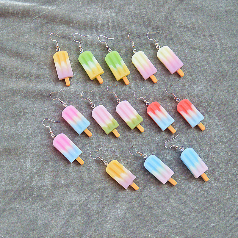 Creative Simulation Ice Popsicle Play Earrings Cool