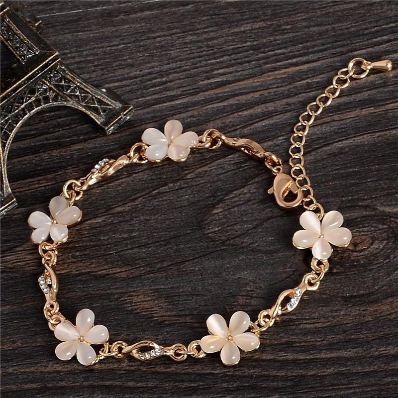 Fashion opal flower stitching bracelet