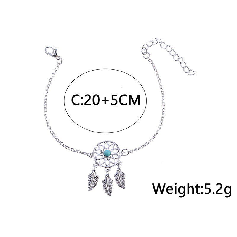 Lady Dream Catcher Pendant Anklet