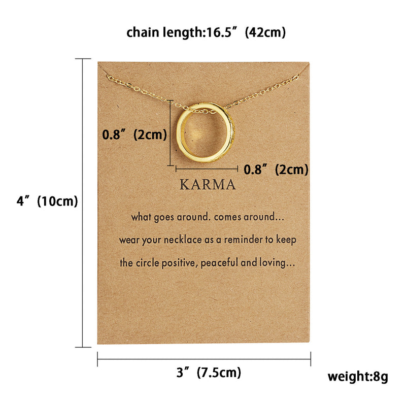 Paper Card Couple Necklace Letter Golden Ring