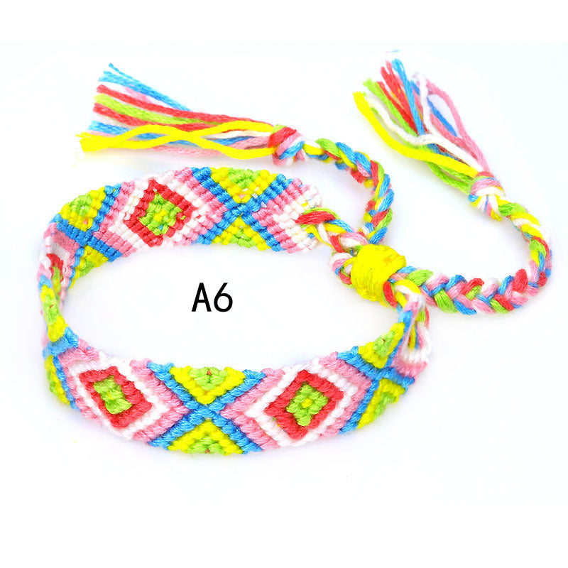 Colorful cotton hand-woven bracelet