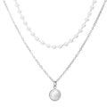 New Fashionable Artificial Pearl Double Layer Necklace For Women