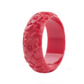 Fashionable Personality Flower Carved Resin Bracelet, Vintage Exquisite Jewelry
