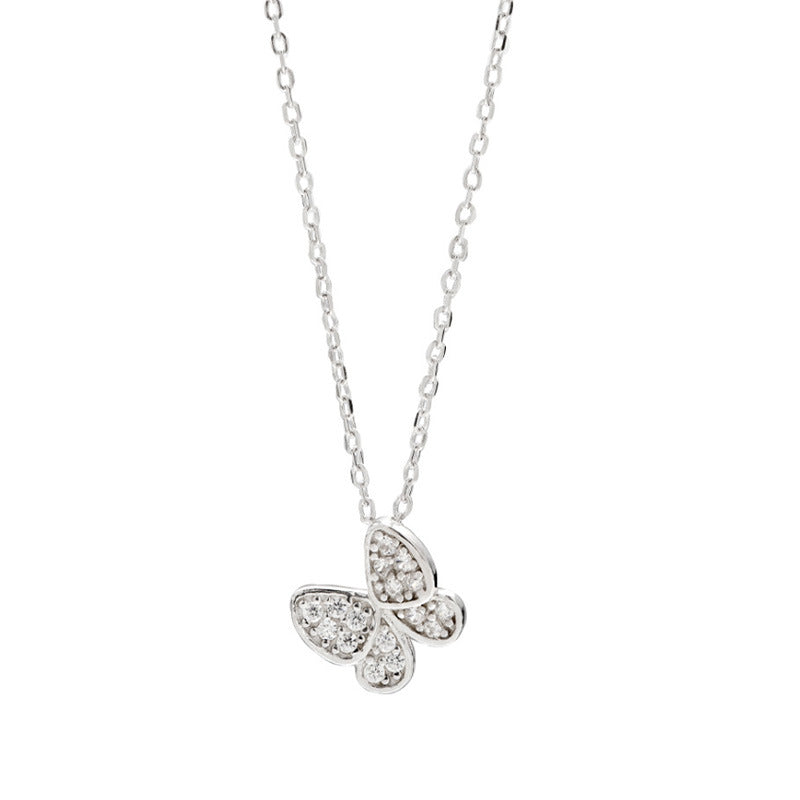 Women's Cold Wind Butterfly Necklace Clavicle Chain