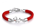 Red Bracelet Couple Adjustable Bracelet Dog 12 Zodiac East Gate Bracelet Women's Sterling Silver