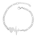 Stainless steel ECG bracelet female