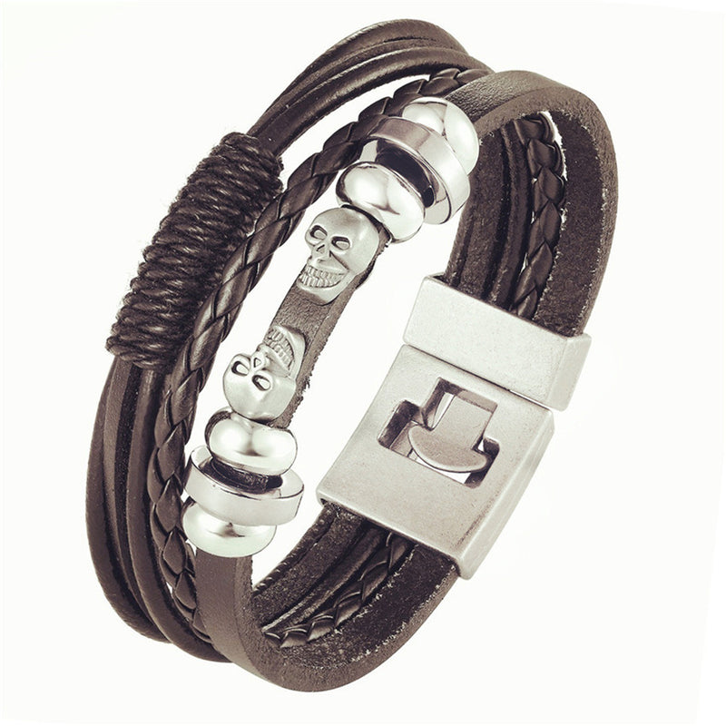 Men's all-match leather bracelet