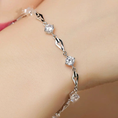 Diamond,Car,Flower Charms Bracelet