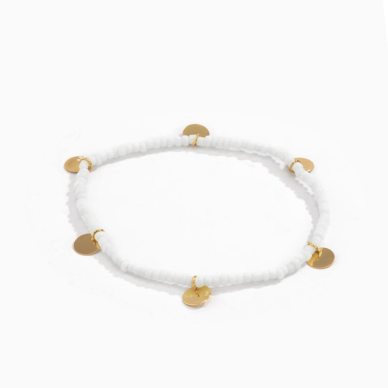 White Pearl Hand-woven Anklet