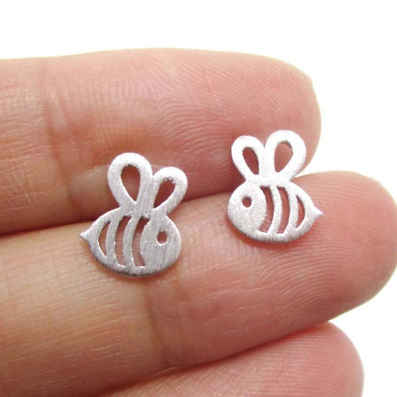 Bee earrings alloy plating plane hollow bee shape earrings