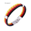 Flag Color Leather Bracelet PU Leather Bracelet