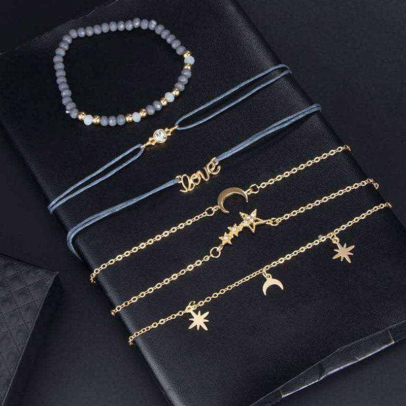 Star Moon Personality Pendant Bracelet