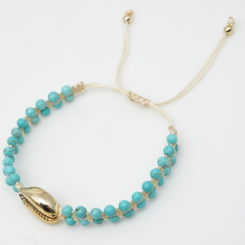 Blue Emperor Stone/Blue Turquoise Shell Bracelet