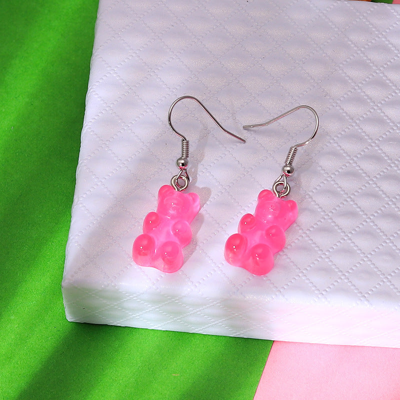 Soft Girl Creative Transparent Candy Earrings