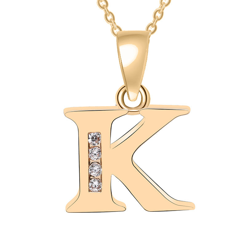 Europe and the United States 26 English alphabet fashion high-grade diamond necklace accessories