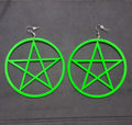 577E earrings acrylic nightclub style exaggerated super large European and American popular five-pointed star five-pointed star round jewelry factory