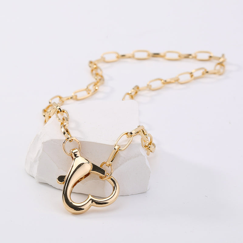 Europe And The United States Creative Fashion New Collarbone Chain Love Necklace INS Woman