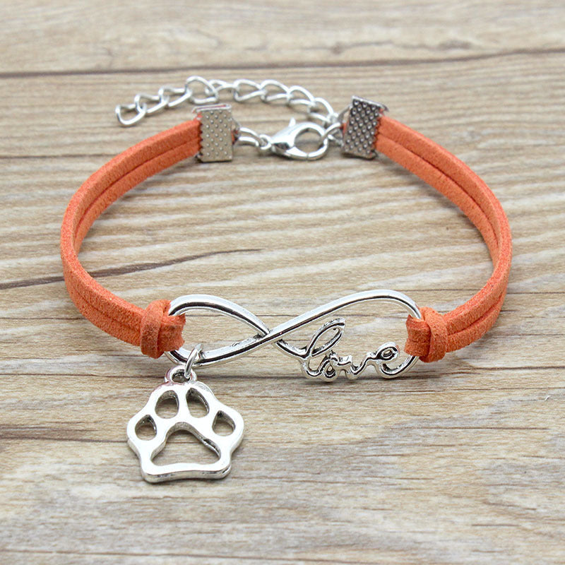 Jewelry Simple Style Hand-woven Infinite Love Pet Bracelet
