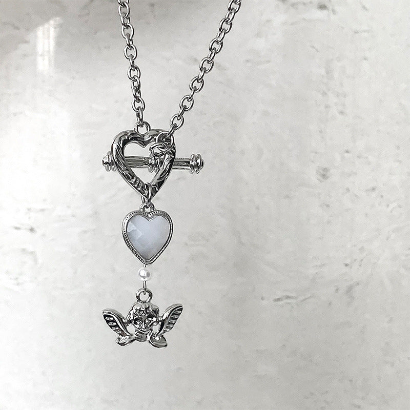 Love Cupid Angel Necklace Female Ins Tide Cold Wind