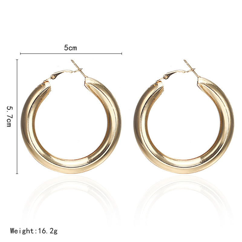 Exaggerated fashion alloy ring earrings