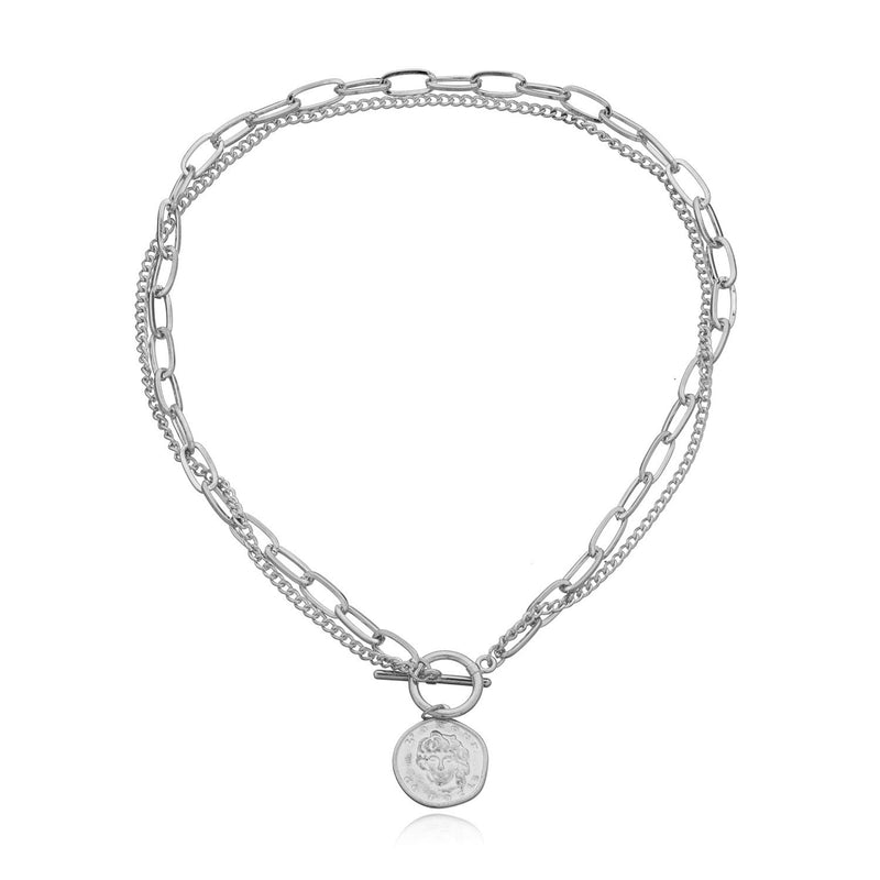 Pendant Necklace Ladies Double Simple Chain Necklace