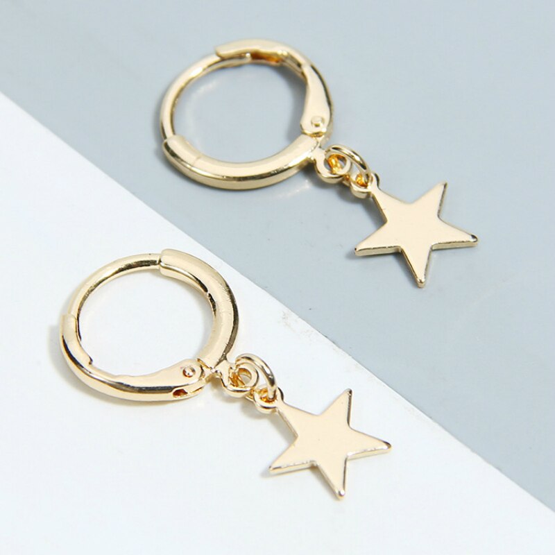 Star moon earrings