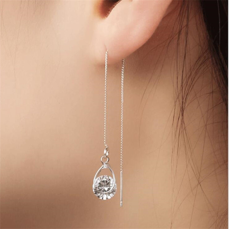 Water droplet tassel asymmetric ear line