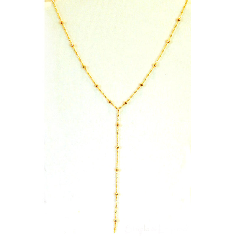 Fashion Gold Plated Ball Chain Ladies Clavicle Necklace