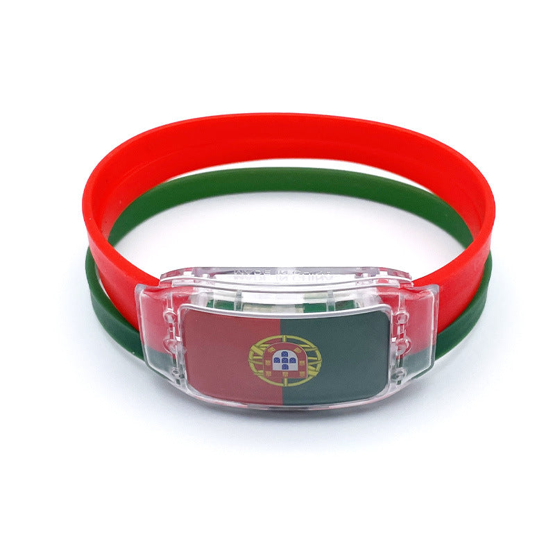 Fashion Simple LED Flashing National Flag Bracelet