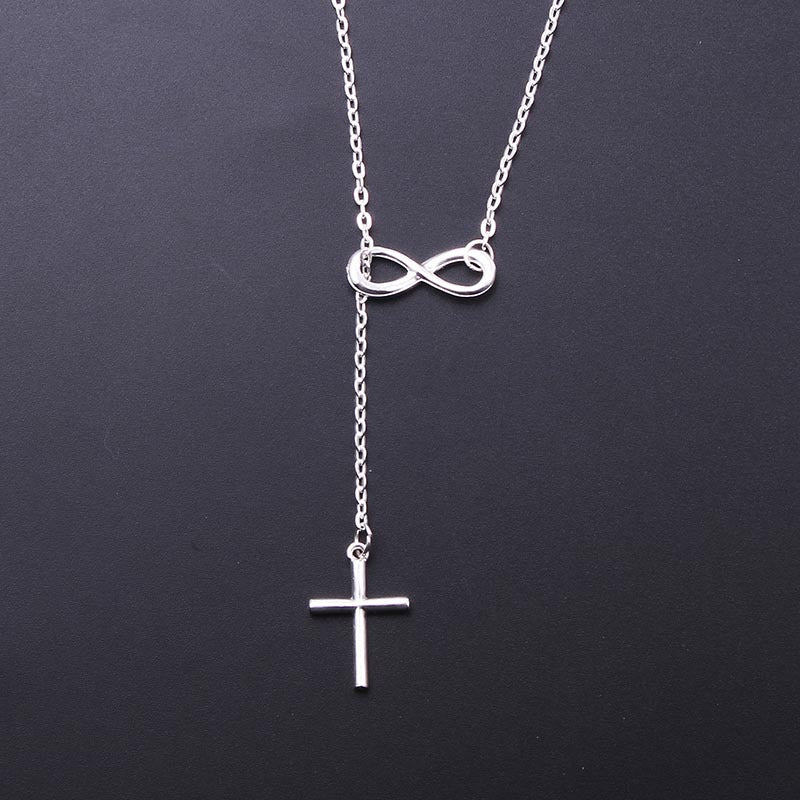 Hollow Cross Clavicle Chain Pendant Personalized Necklace Jewelry