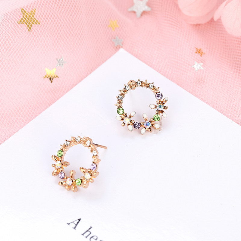 European And American Style Wreath Earrings