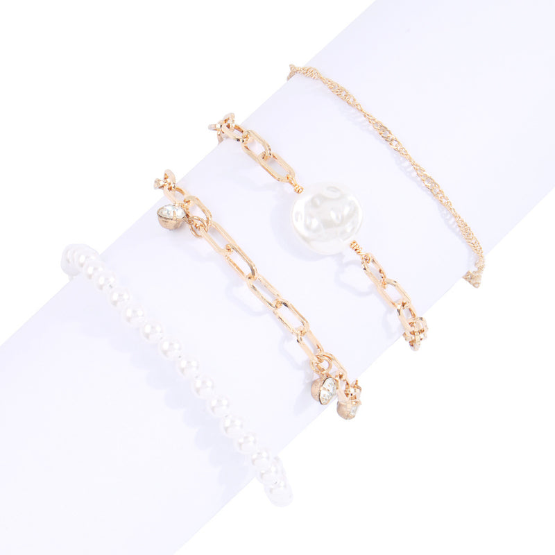 Imitation Pearl Girl Bracelet Set Ins Fashion Jewelry