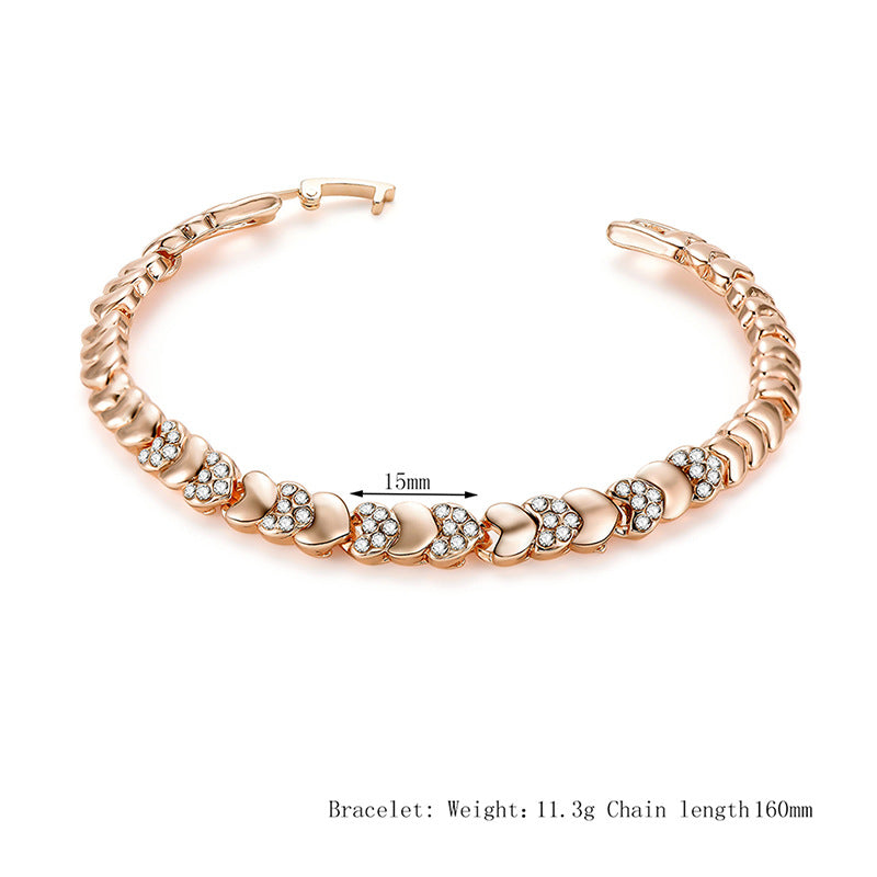 Fashion Personality And Creativity Alloy Diamond Love Bracelet