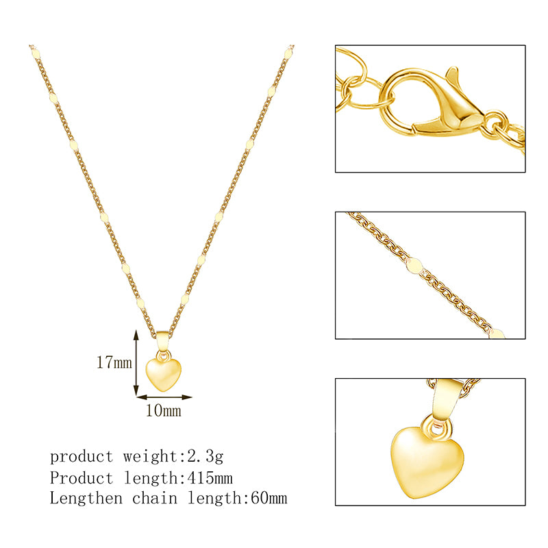 Sweet Commuter Student Necklace Pure Color Women's Jewelry