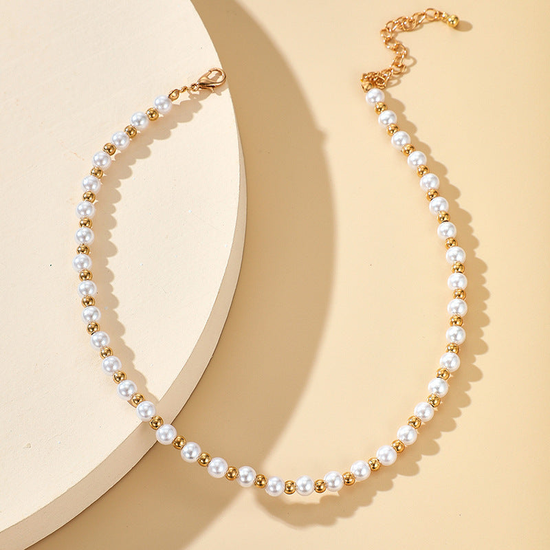 New Women's Simple Elegant Freshwater Pearl Necklace