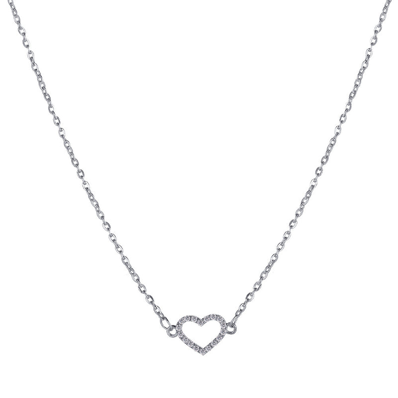 Creative Simple Temperament Women's Jewelry Love Pendant Diamond-studded Necklace