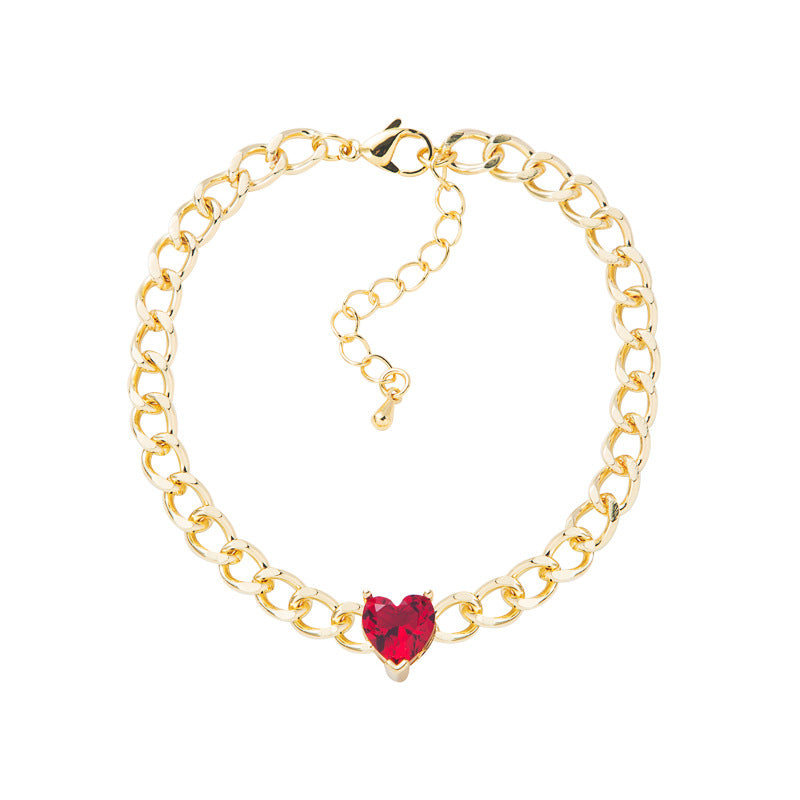 Fashionable Copper Plated 18K Gold Micro-set Hearts