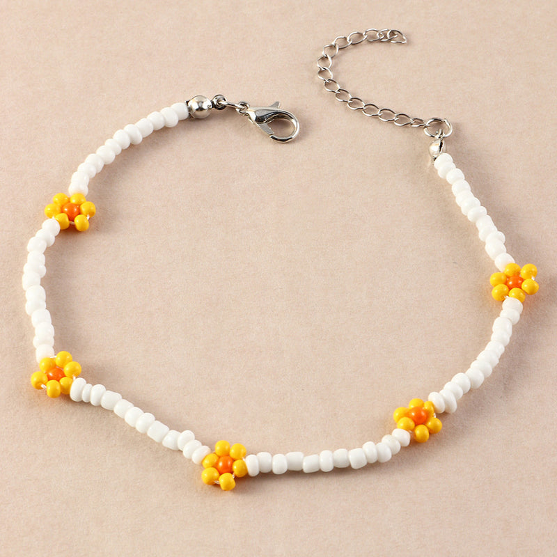 Bohemian Beach Resort Style Daisy Anklet