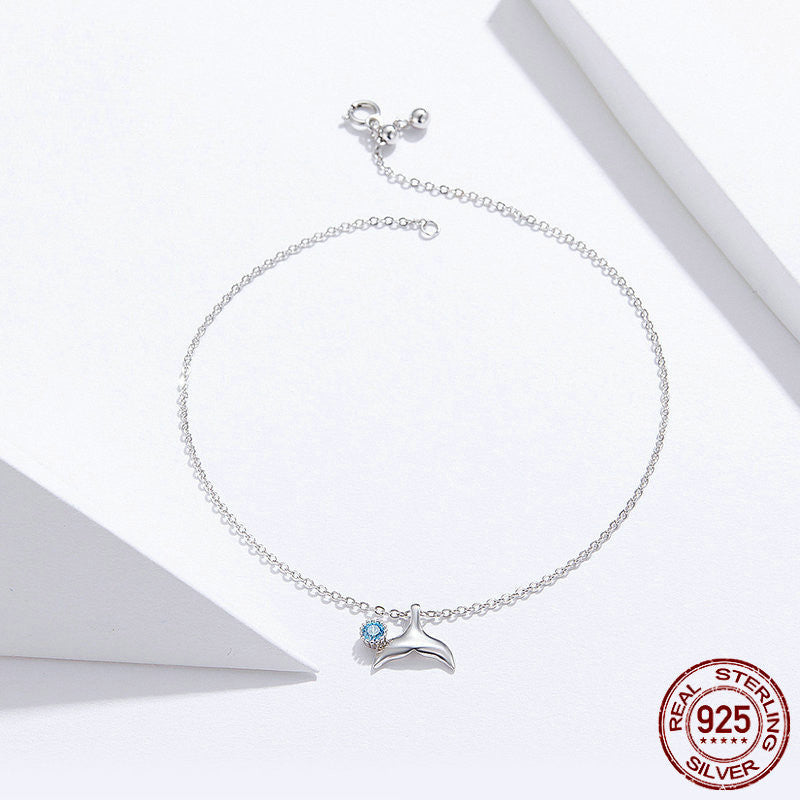 Popular Jewelry Fishtail Anklet Sterling Silver Fashion