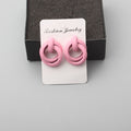 Personalized Double Circle Knotted Earrings