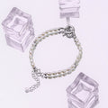 Luxurious Sterling Silver Rice Pearl  Bead Bracelet