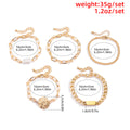 Punk Style Metal Hollow Claw Chain Bracelet Set Temperament