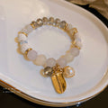 Geometric Zircon, Crystal & Pearl Bracelet