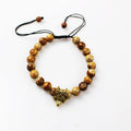 Lava Volcanic Stone Essential Oil Bracelet Leopard Head