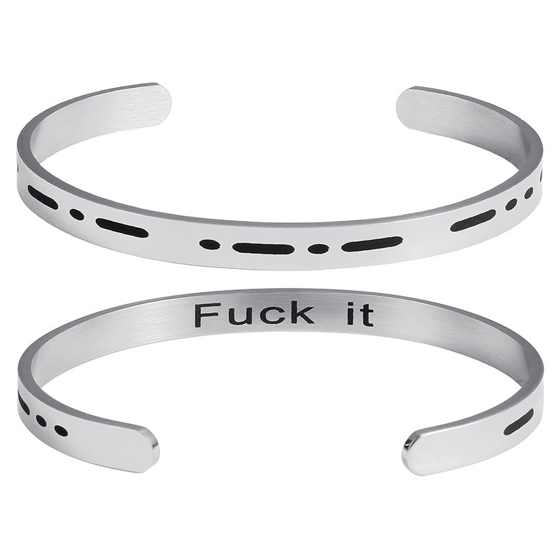 Euramerican Morse Password Letter Bracelet New