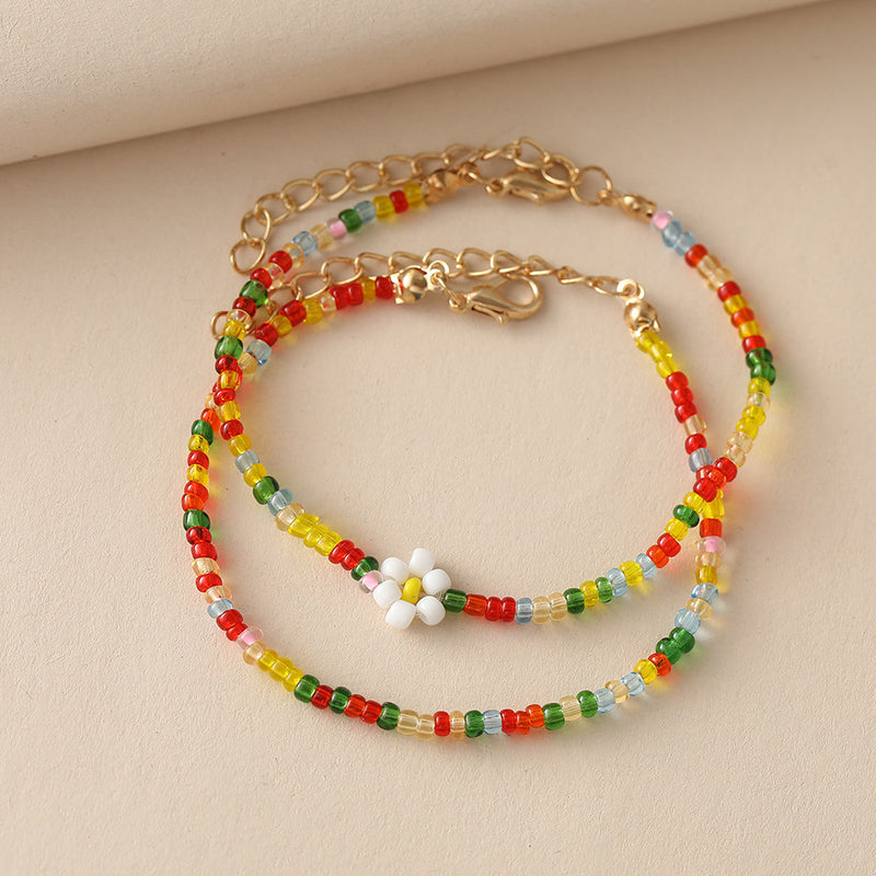 Colorful Hand Woven Rice Beaded Bracelet